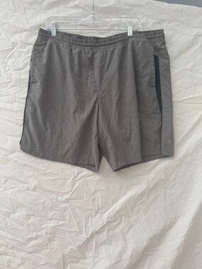 all in motion Gray Athletic Shorts with Black Side Panels